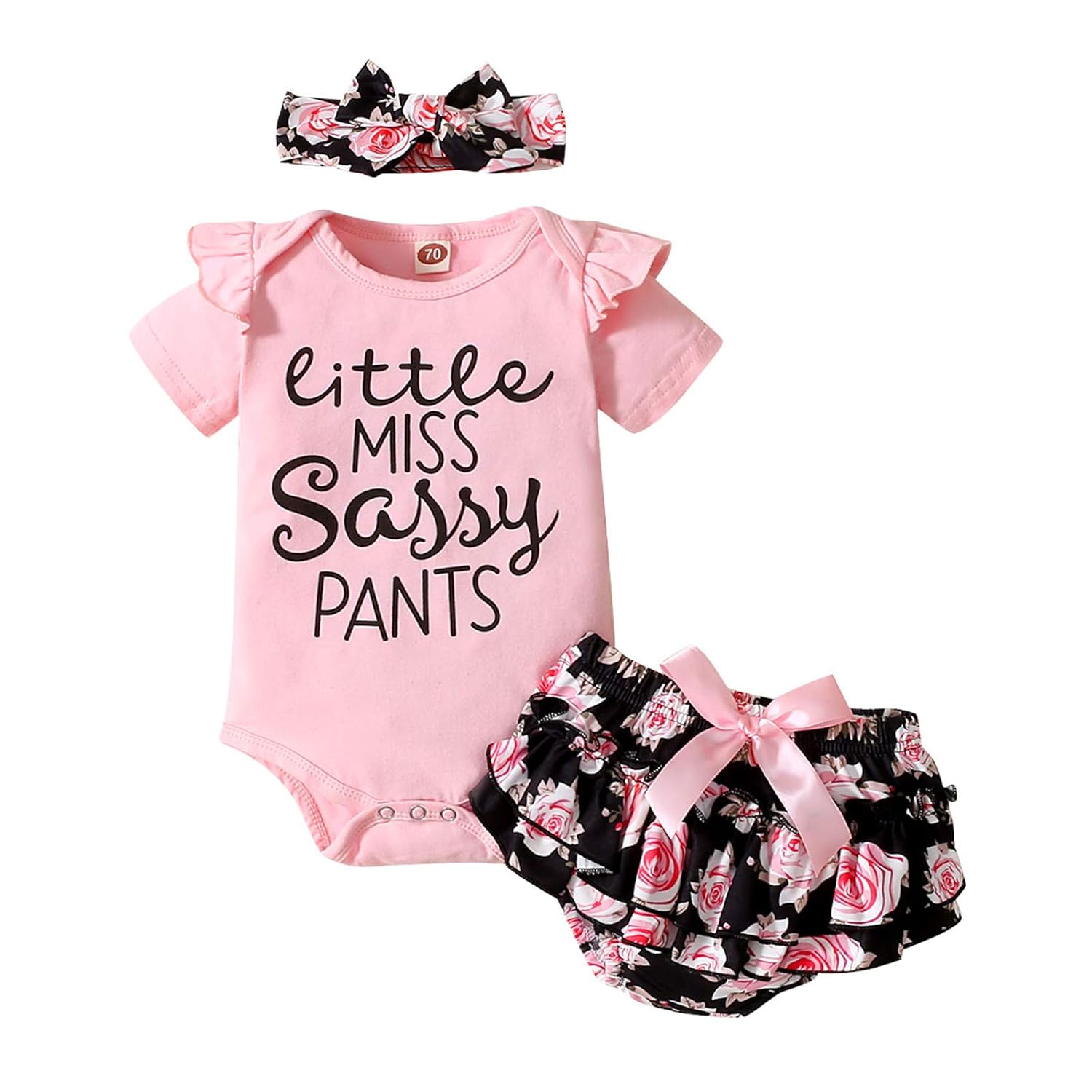Buy Summer Newborn Baby Girl Clothes Set Miss Sassy Infant Girl Floral
