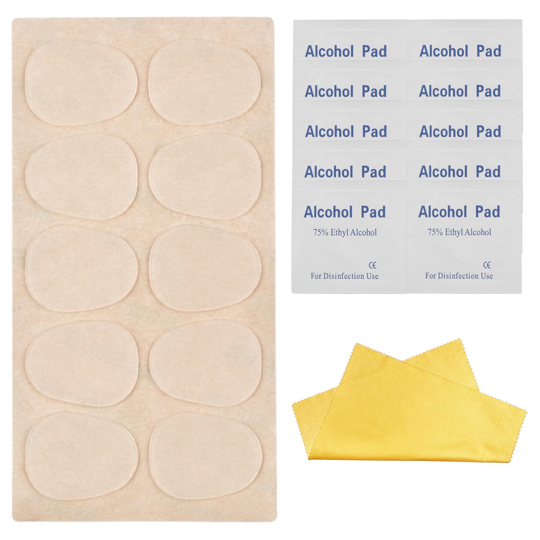 Photo 1 of Rockhouse Saxophone Accessories Alto Tenor Sax Mouthpiece Pads Patch Clear Teeth Cushions Tooth Guard Mouth Piece Sticker Clarinet Bite Pad, Thick, 0.8mm, 10-pack
