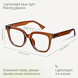 miyya Oversized Blue Light Glasses For