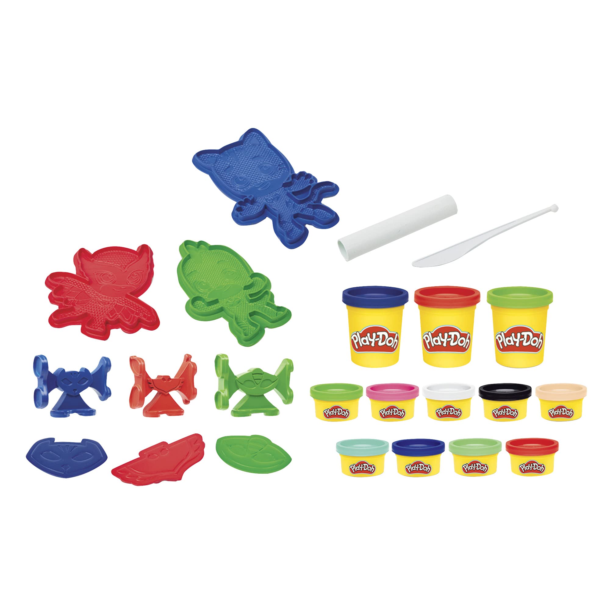 Play-Doh PJ Masks Hero Clay Set, Creative Toy for Children Aged 3+ with 12 Cans of Play Clay