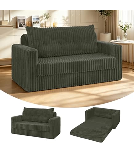Amazon.com: HABUTWAY Folding Sofa Bed, 2 in 1 Convertible Sleeper