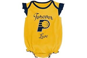 Outerstuff Indiana Pacers NBA Newborn Girls (0-9M) Celebration 2 Piece Creeper Set, Navy/Gold