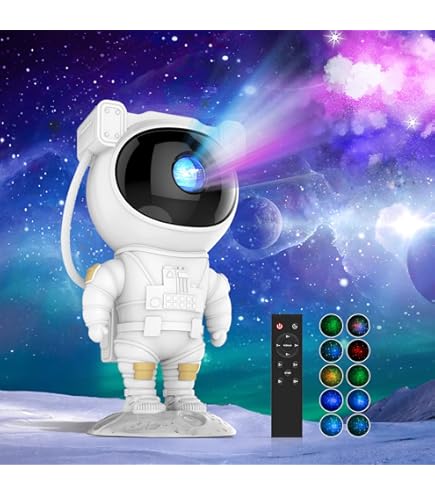 AUGPET Astronaut Starry Sky Projector Night Light with Remote