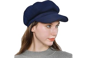DSIA ZAMUR Women’s Newsboy Cap Wool Blend Retro Solid Color Girls Fashion Gatsby Cabbie Visor Beret Hat