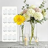 Sandraheer 48-Pack Clear Glass Cylinder Vases, 4 Sizes (4/6/8/10 Inch) - Hurricane Floating Candle Holders & Flower Vases for Wedding, Table Centerpiece, Home Décor