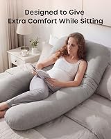 Nuliie Pregnancy Pillow U Shaped Full Body with Cooling Cover view 3