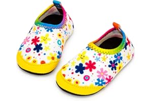 Apolter Baby Boys and Girls Swim Water Shoes Barefoot Aqua Socks Non-Slip for Beach Pool Toddler Kids