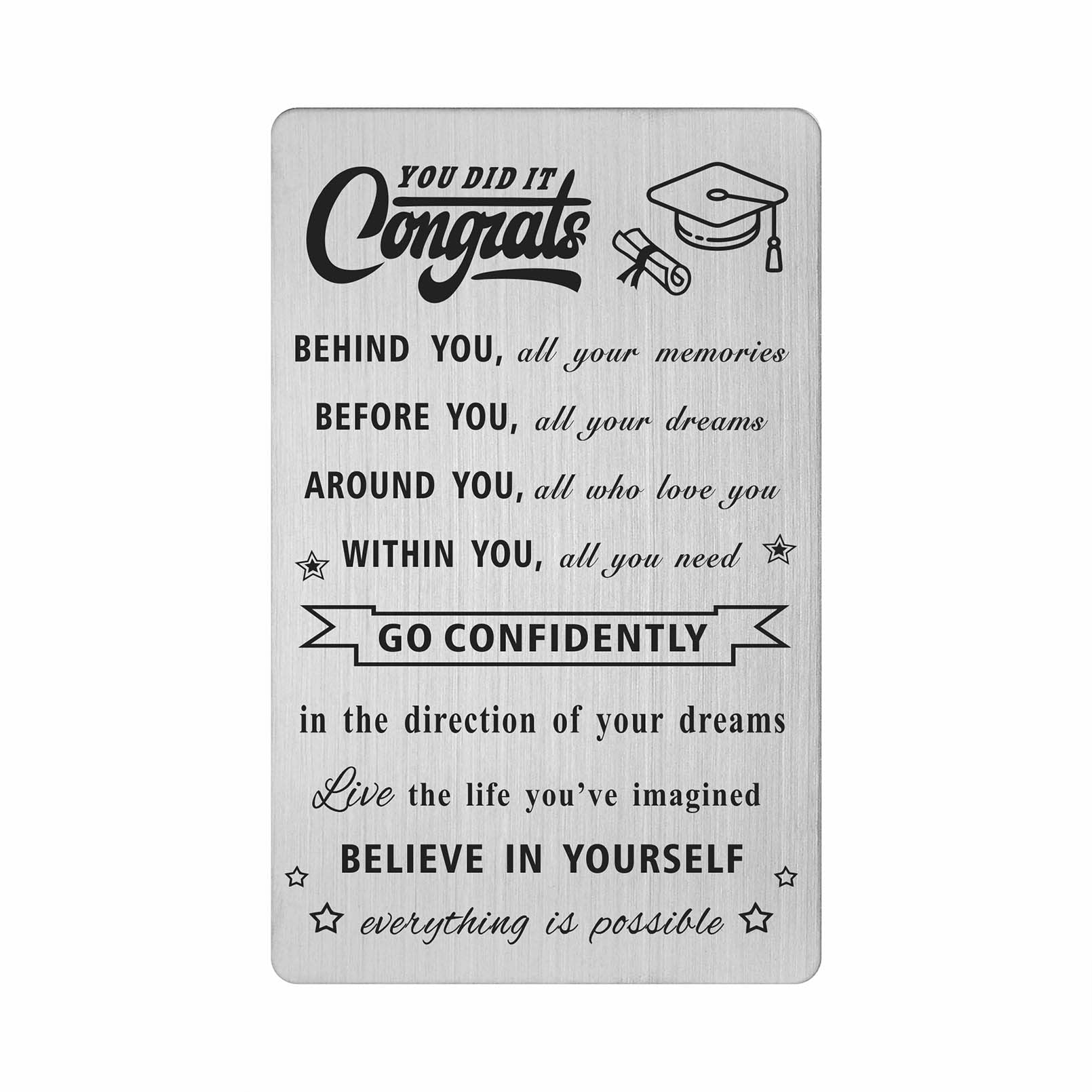 FALOGI Graduation Card 2026, You Did It, 2026 College High School Graduation Gifts for Him Her, Go Confidently In The Direction