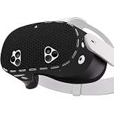 Orzero Headset Shell Silicone Cover Compatible for Quest 3s, Upgraded Heat Dissipation-Friendly Full Protection Case Accessories with Precise Cutout, Shockproof Dropproof VR Cover - Black