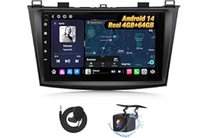 Eonon Android 14 Radio Compatible with Mazda 3 2010 2011 2012 2013 CarPlay & Android Auto, 4GB+64GB Car Stereo for 2010-2013 