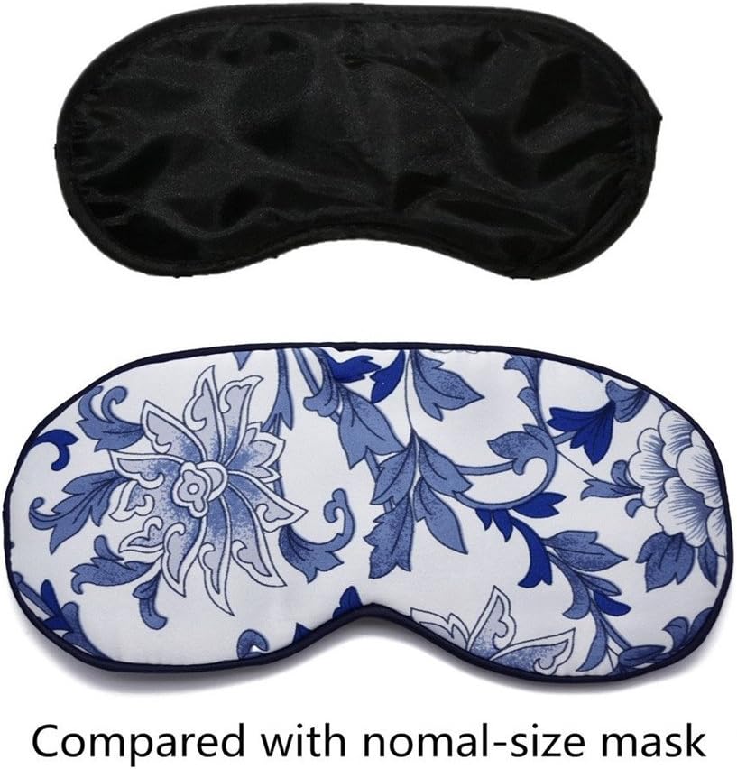 nadamuSun Eye Mask Best Natural Pure Mulberry Silk Sleep Mask Super Soft Eye Mask for for Men & Women (Floral) - Image 3