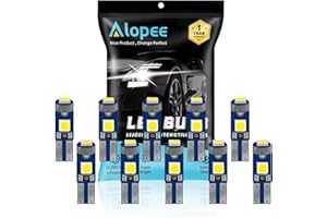 ALOPEE T5 LED Bulbs, Bright White 74 LED Bulb, 2721 LED Bulb for 74 73 37 2721 Auto Car Dash Instrument Panel Gauge Cluster I