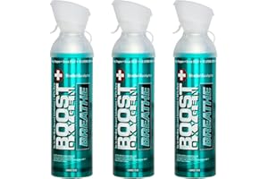 Boost Oxygen Large Breathe Menthol-Eucalyptus Aroma 10L Canister | Resiratory Support for Aerobic Recovery, Altitude, Performance & Health (3 Pack)