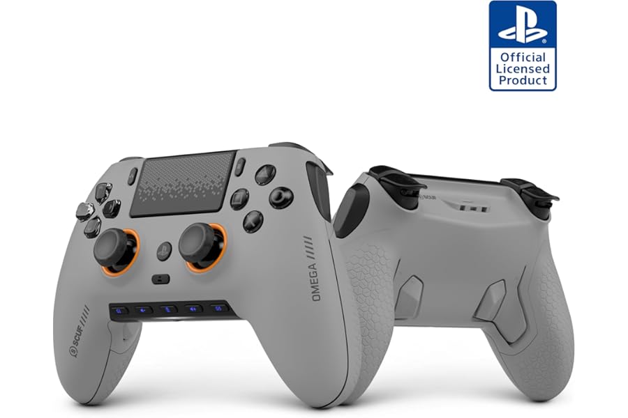SCUF OMEGA PS5 Wireless Performance Controller – Officially Licensed, 11 Custom Inputs, Instant Triggers, Low Latency, TMR Durable Thumbsticks – Windows PC Compatible – Light Gray