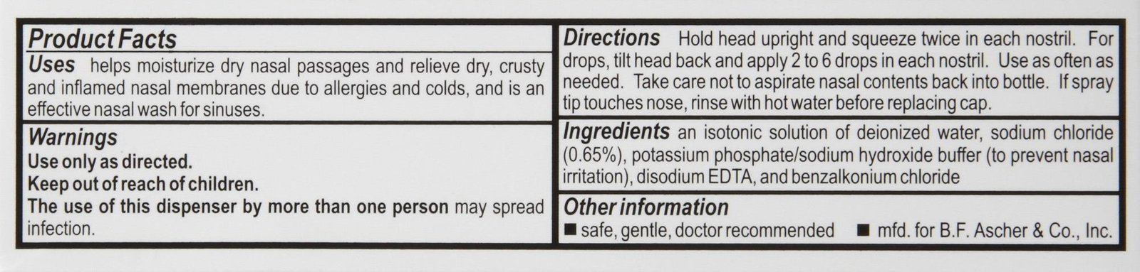 AYR Saline Nasal Mist, 1.69 Fl Oz (Pack of 2)