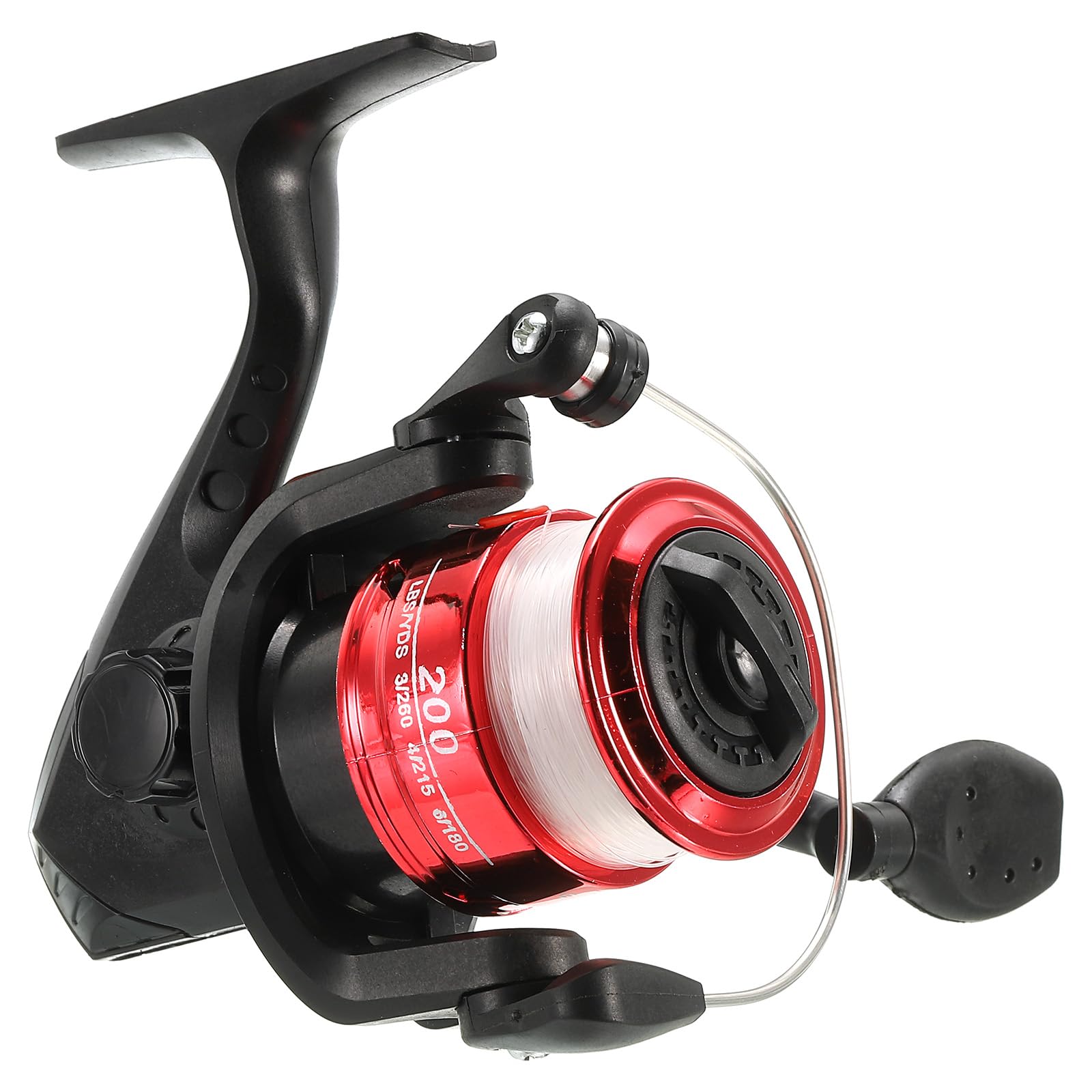 PATIKIL Fishing Reel, Ultralight Saltwater Reel with 60m Fishing Lines Left/Right Interchangeable Handle 5.2:1 Gear Ratio for Freshwater Saltwater Ice Fishing, Black, Red