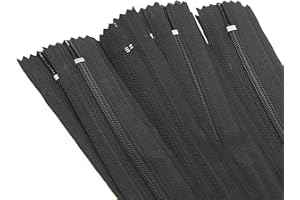 22 Inch Close End Nylon Coil Zippers for Sewing Craft Assorted Length (20 PCS Black) YIGUANXIN