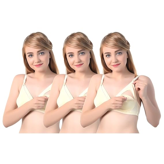 Womens Breastfeeding Nursing Maternity/Breast Feeding Bra (Pack of 3)