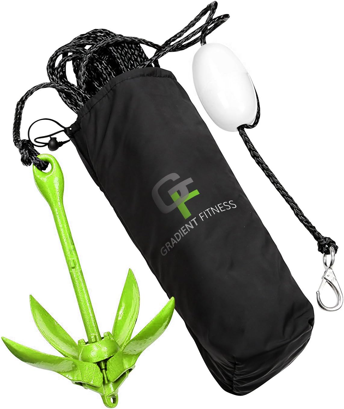 Gradient Fitness Marine Anchor, 3.5 lb Folding Anchor, Grapnel Anchor Kit for Kayaks, Canoes, Paddle Boards (SUP), (3.5 lbs)