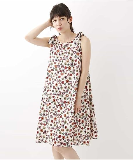 Amazon Co Jp ホコモモラデシビラ Jocomomola De Sybilla Flor Magica フラワープリントリボン 2way ワンピース Gjegd M ベージュ 服 ファッション小物