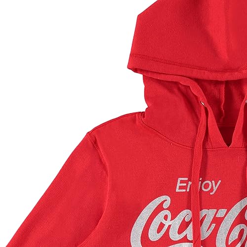Coca-Cola Ladies Fashion Shirt Coke Classic Logo Fleece Hoodie