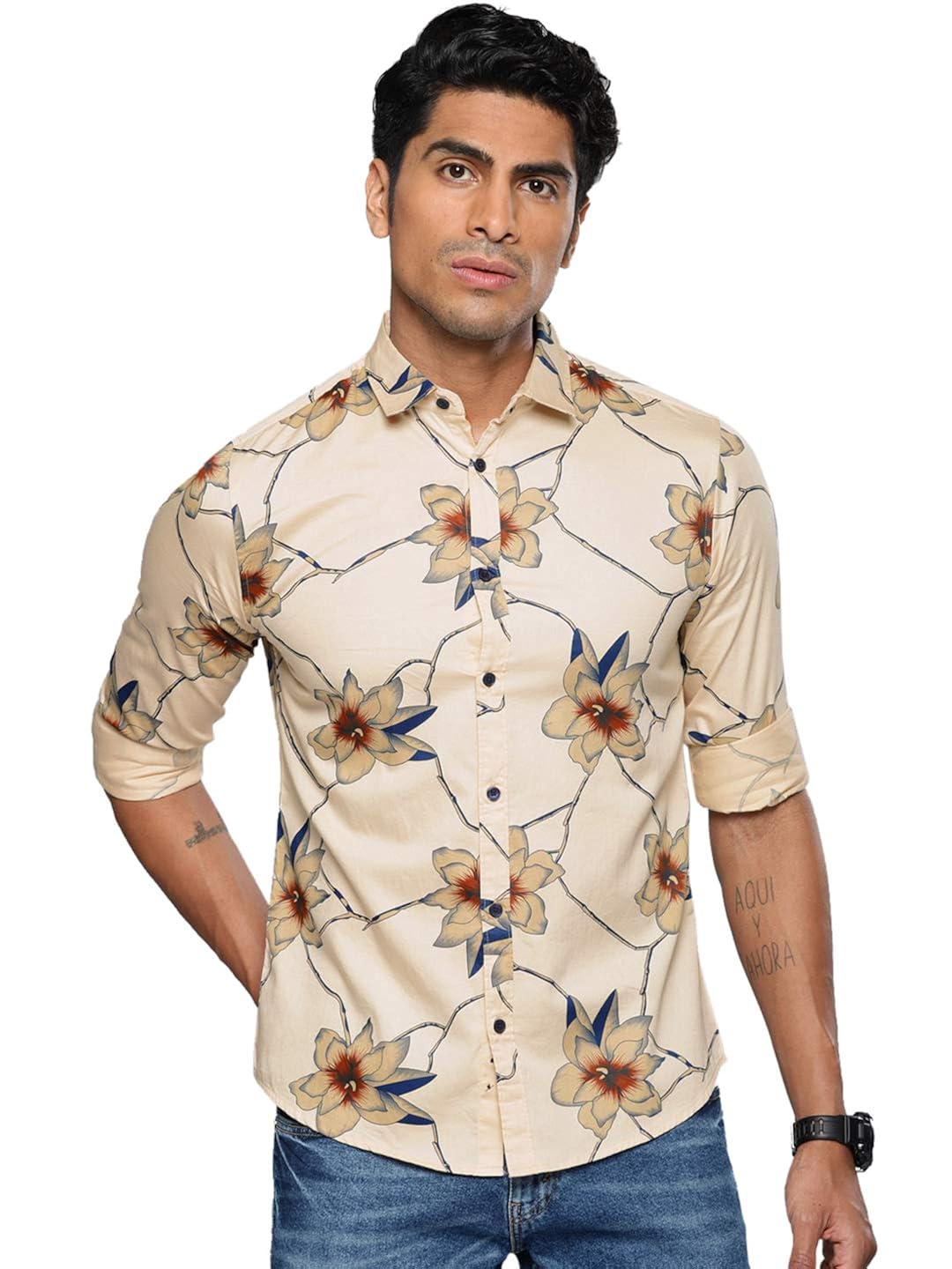 dennis lingo men's cotton casual shirt