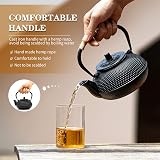 SUSTEAS Teapot Japanese Tetsubin Cast Iron Kettle 900ml Black with Infuser view 6