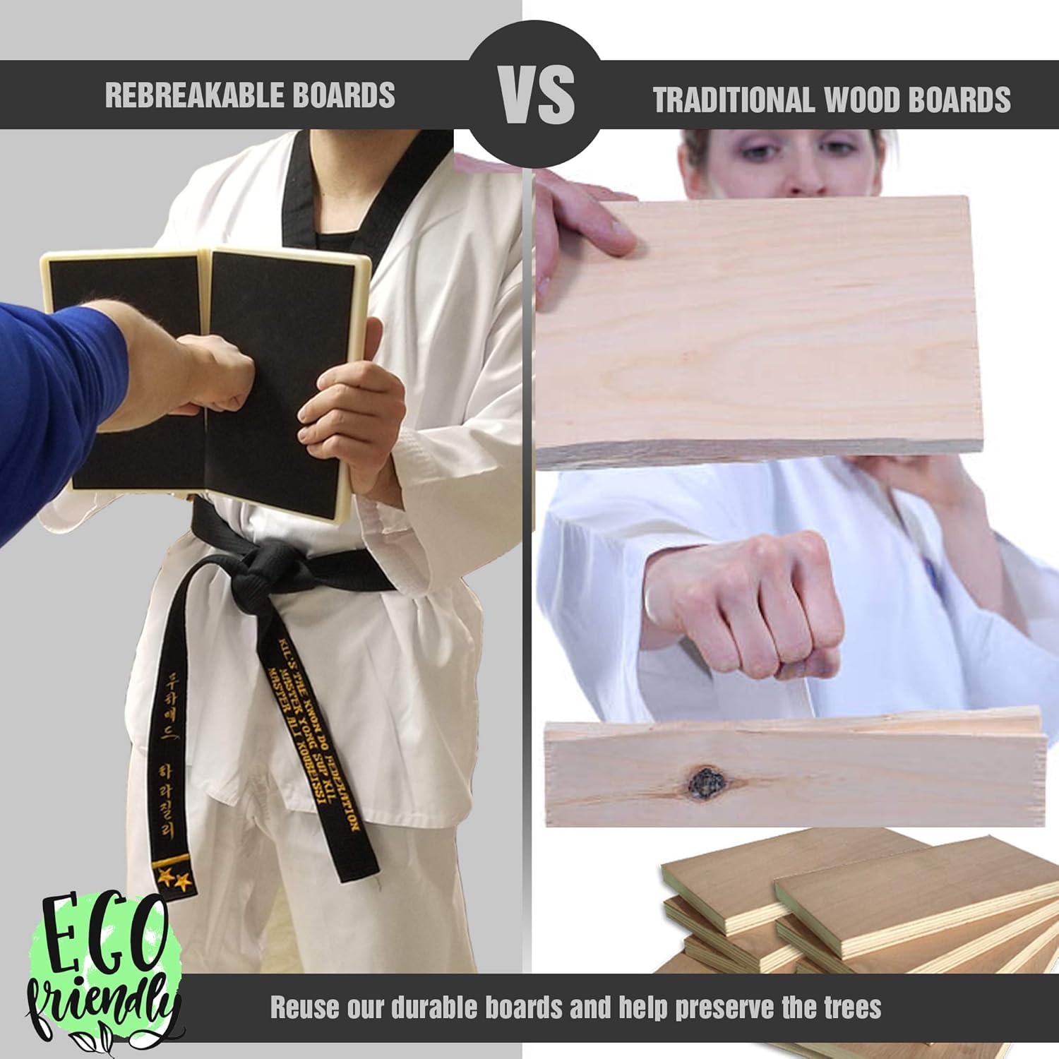 Ammana Trade Rebreakable Punching Boards, Taekwondo Karate and Martial Arts Board for Kids and Adults, Boxing Equipment and Kickboxing (Yellow/Easy): Sports & Outdoors