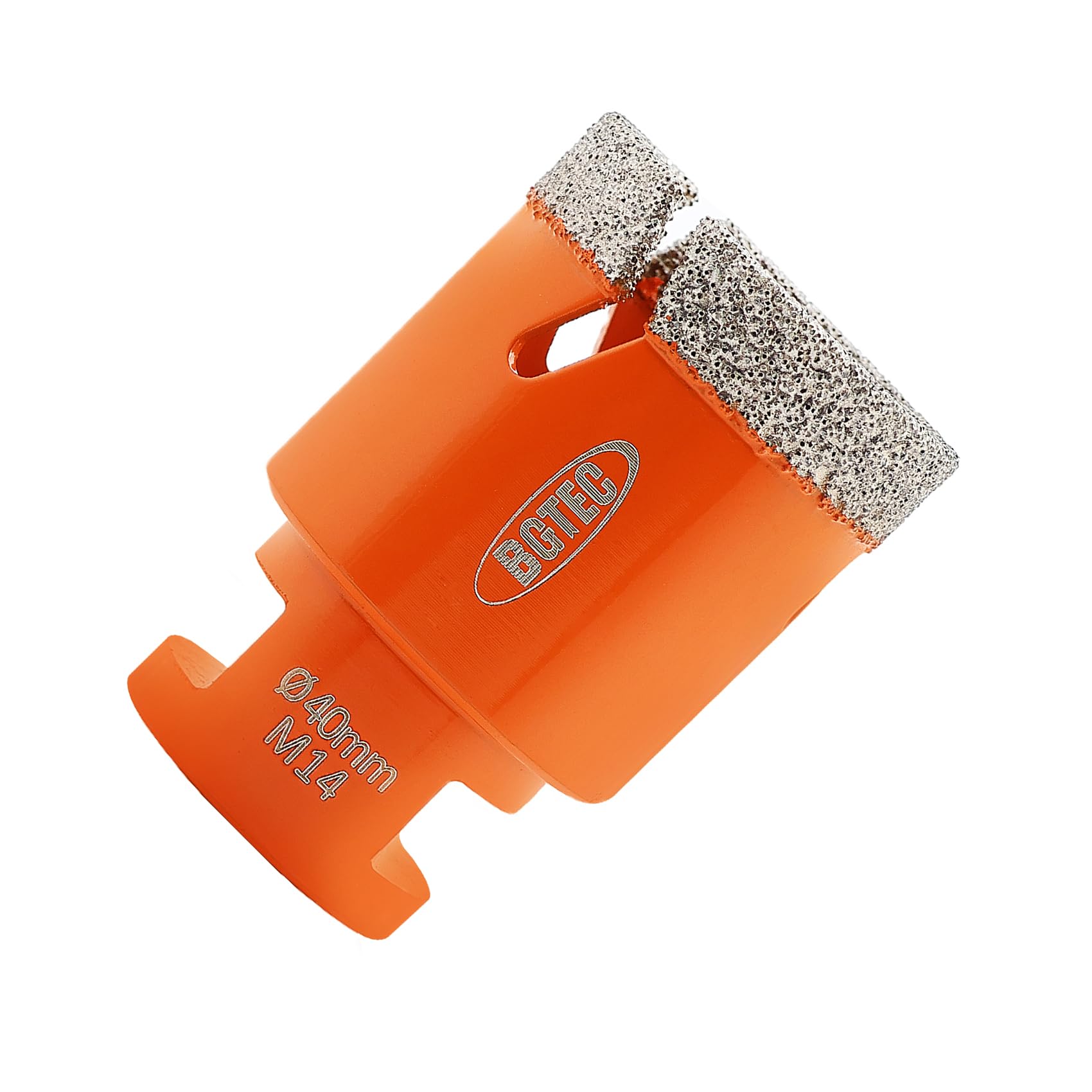BGTEC Diamond Drill Bit - 40mm Tile Hole Saw with M14 thread for Drilling Porcelain Ceramic Tile Granite Marble Stone Vacuum Brazed Diamond Hole Saw 60mm length — image 1