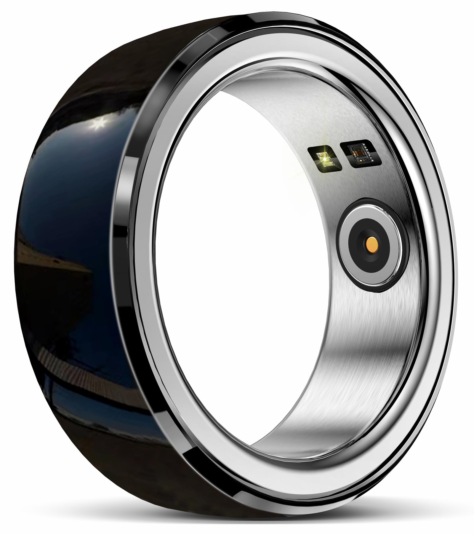 Smart Ring for Men Women Fitness Ring Activity Tracker for Men Waterproof Ladies Smart Ring Blood Oxygen Blood Pressure Heart Rate Monitor Pedometer Compatible with ios Android