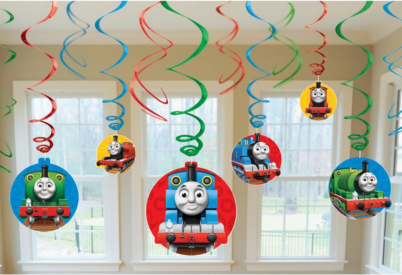 Amscan Thomas The Tank Birthday Party Swirl Decoration Value Pack