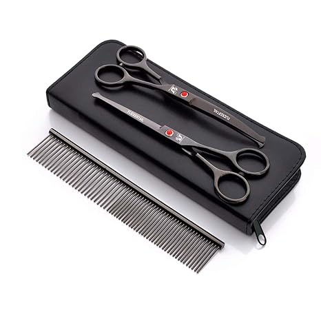 Round Head Pet Hair Cutting Scissors Professional Pet Grooming