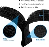 JSUOEO 10M Black Nylon Cable Straps 0.8in Wide Reusable Hook Loop Ties 50 view 3
