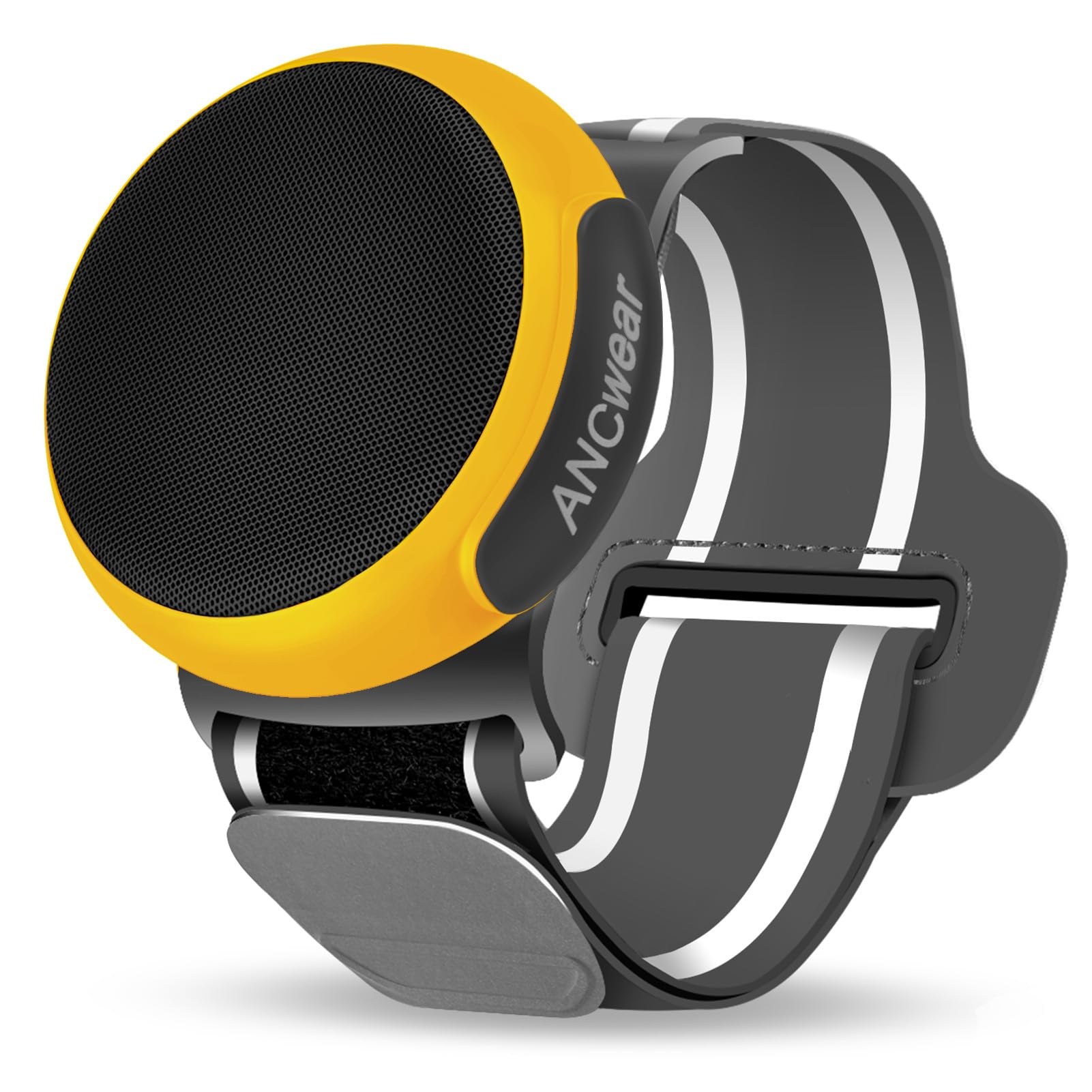 ANCwear Wearable Bluetooth Speaker Wireless,Wrist Watch Speaker with Microphone, White Noise Machine (17 Sounds), Water-Resistant, Portable Speaker for Running,Hiking,Outdoor Sports(Yellow)