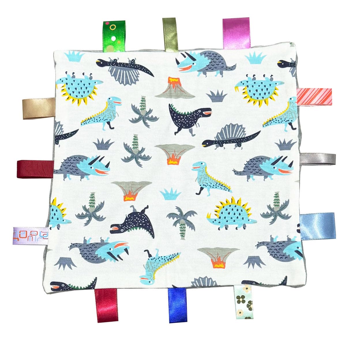 Eyands Baby Tag Blanket, Cotton and Plush Soft Taggy Blanket with Tags for baby gift — image 1