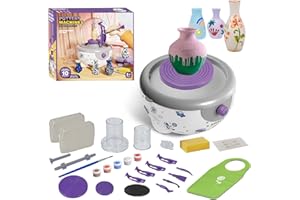 MZOKUU Pottery Wheel for Kids and Beginners, Mini Pottery Wheel Kit with Clay Sculpting Tools, Clay Wheel, Air Dry Clay, Arts & Crafts for Boys and Girls, Christmas Gift