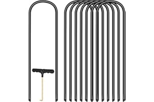 UROVIBOSCR Trampoline Stakes Trampoline Anchors High Wind Heavy Duty Trampoline Accessories Galvanized Steel Set of 8 for Trampolines