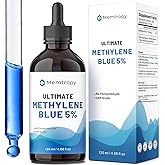 Methylene Blue Pharmaceutical Grade 4.06 fl oz (120 mL), 99% Purity Supplement for Humans, Formaldehyde-Free, Alcohol-Free, Glass Bottle