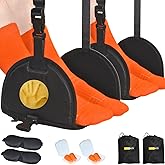 Caredgitz Airplane Foot Hammock 2-Pack, Leg Hammock for Airplane Travel with Rigid Base, Foot Sling for Plane Traveling with Memory Foam, Feet Rest for Long Flight, Travel Leg Rest, Footrest for Kids