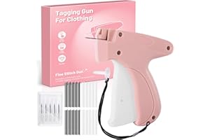 Pearyaest Stitch Gun for Clothes, Mini Handheld Fabric Stapler with 5 Needles & 2000 Fasteners - Mini Tagging Gun Kit Perfect