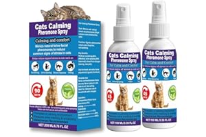 Cat Calming Spray & Cat Pheromone Spray – Stress & Anxiety Relief for Cats & Kittens, Reduces Scratching, Peeing & Marking, S