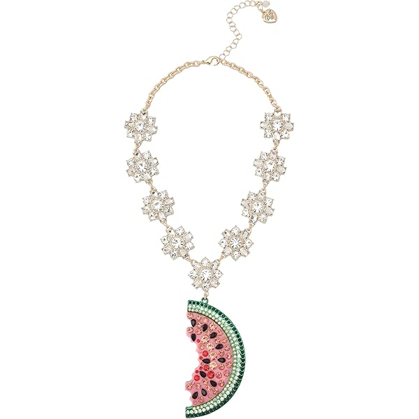 Betsey Johnson Flamingo Necklace – Playful Adjustable Y-Necklace With Sparkly Stones For Women