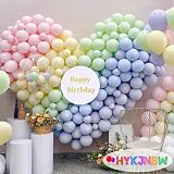 HYKJNBW Pastel Balloons 50 Pack 12 inch Multicolour Latex Party Decor view 5