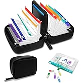 Timueetech A8 Waterproof Pill Organizer Set, Twice-Daily Large Pill Organizer for Seven Days, BPA Free, Pill Storage with 14 Color-Coded Pouches, Reusable Travel Medicine Organizer