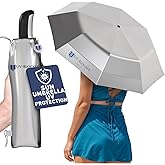 UV-Blocker Sun Umbrella UV Protection Compact - Auto Open/Close - Double Vented Canopy - Windproof Sun Umbrella for Walking - 55+ UPF - 42"/44"/58"