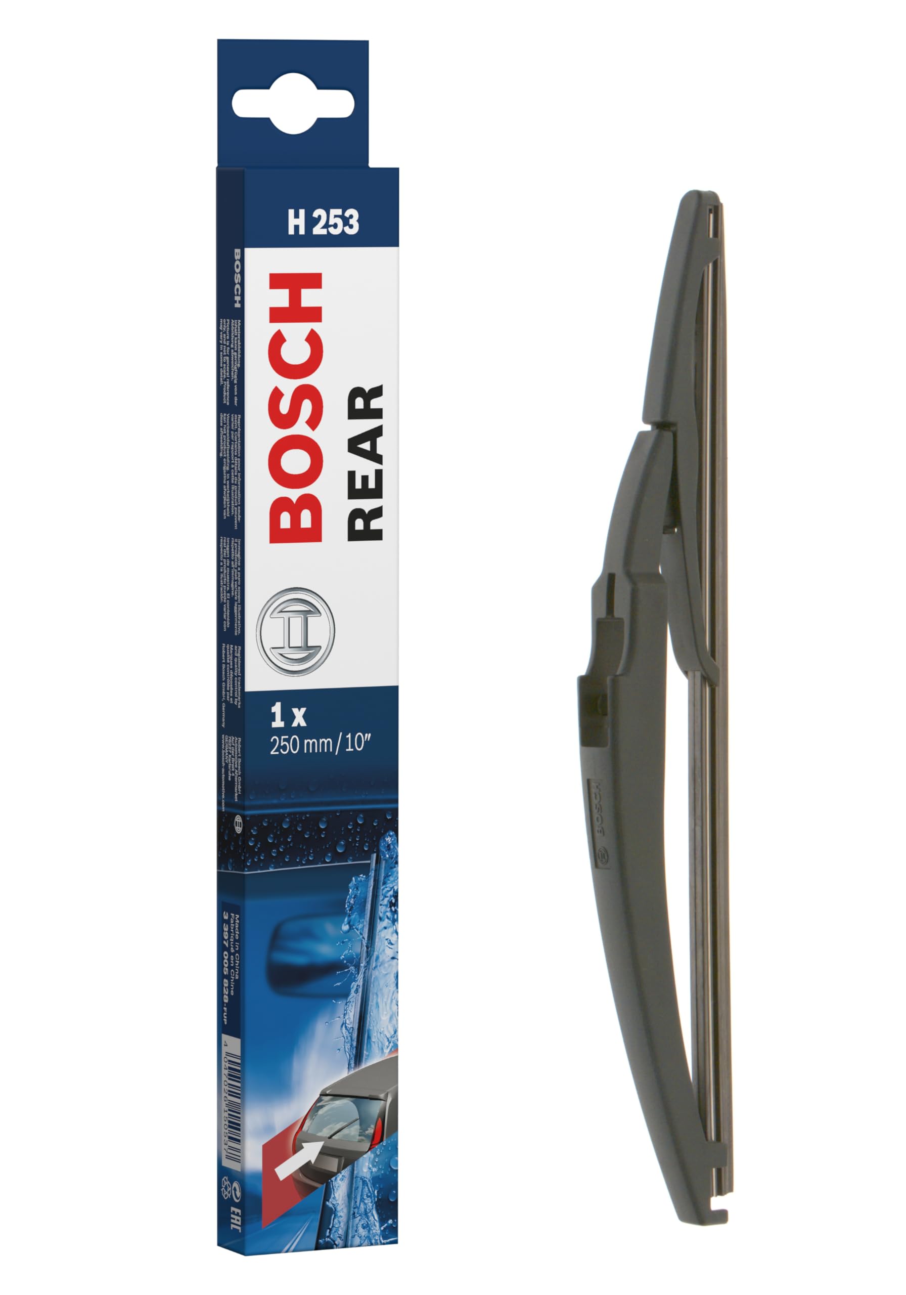 Bosch Wiper Blade Rear H253, Length: 250mm – Rear Wiper Blade