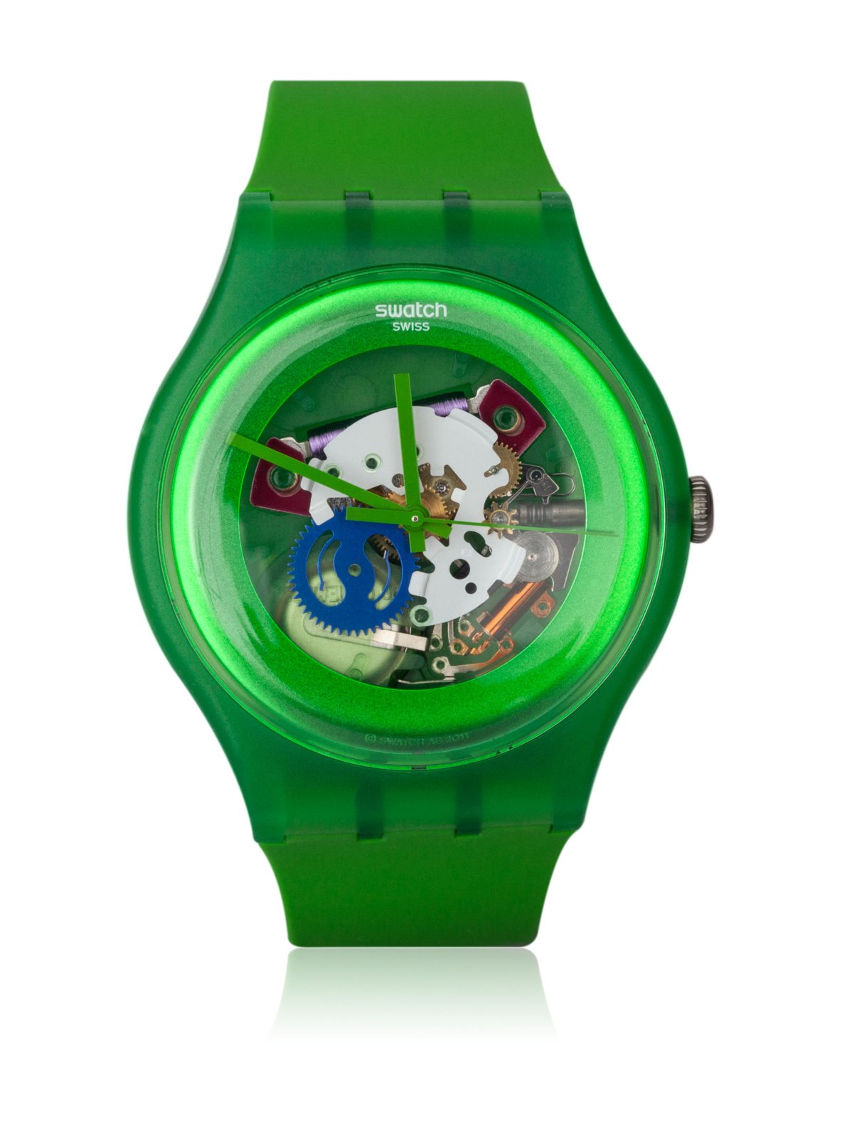 Swatch Unisex Analogue Watch with Green Dial Analogue Display - SUOG103