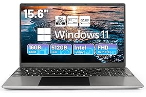 ANMESC Laptop Computer, Business/Student Laptop 15.6 inch, Quad-Core Intel N5095 Processors, 16GB DDR4 and 512GB SSD, 38000mWh Battery, WiFi, Bluetooth, 2024 US Version