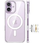 TORRAS Magnetic Shockproof for iPhone 17 case with Camera Control, [12FT Military Grade Drop Protection][Fit for MagSafe], Transparent Anti-Fingerprint & Soft Touch Case for iPhone 17, Crystal Clear