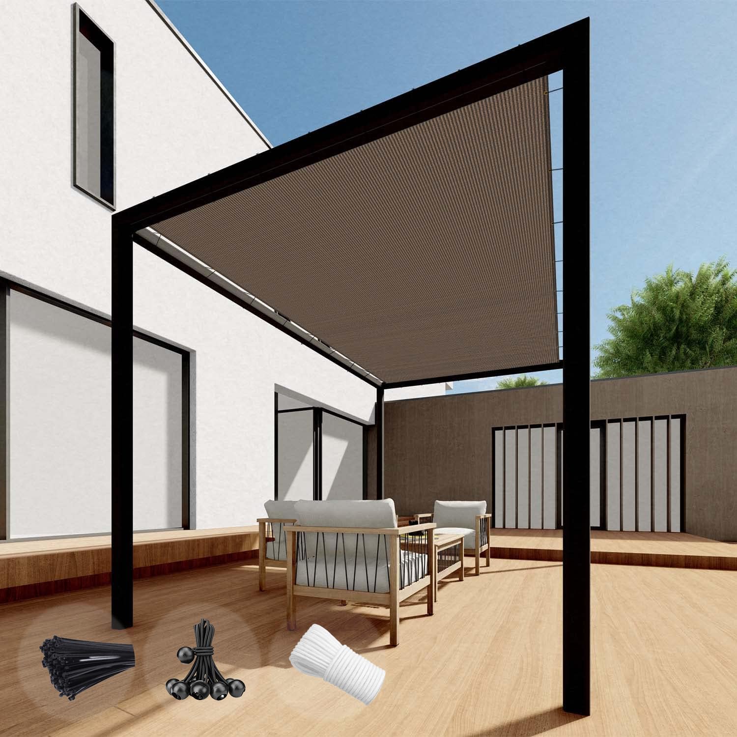 SunnyRoyal 20'x21' Sun Shade Sail Straight Edge
